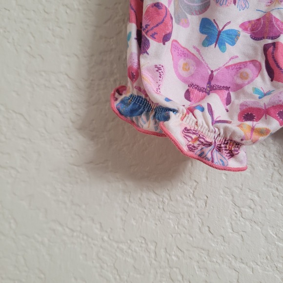 Magnetic Me Baby Girls Butterfly Modal All A Flutter Ruffle Sleeve Romper 12-18M - Picture 8 of 10